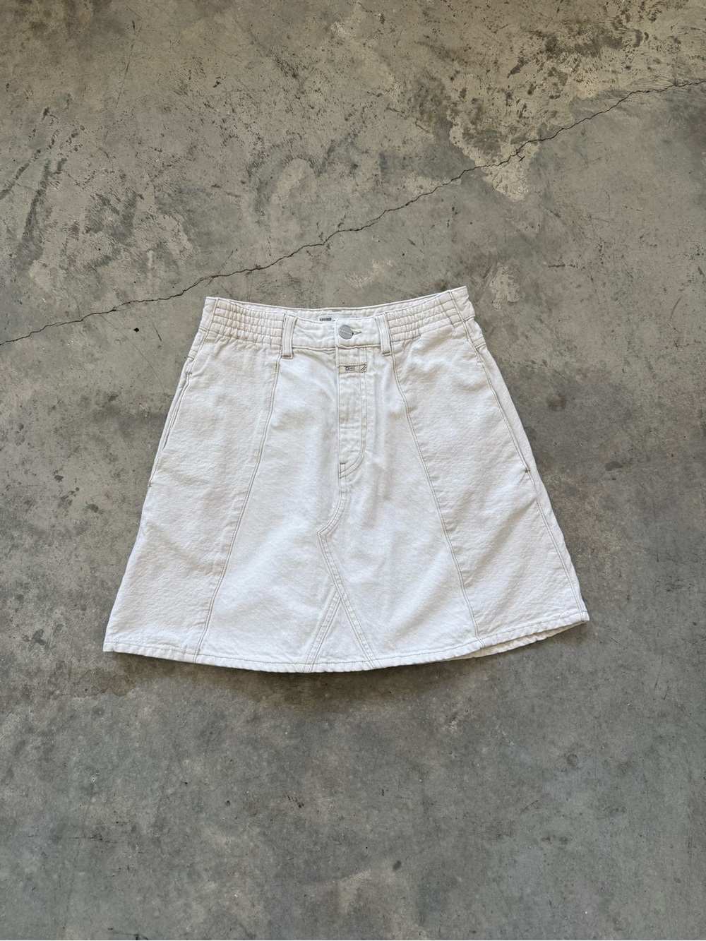 Closed White Denim Mini Skirt